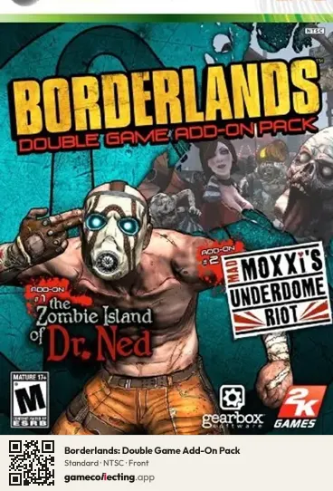 Borderlands: Double Game Add-On Pack Xbox 360, NTSC box front