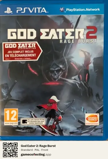 God Eater 2: Rage Burst PlayStation Vita, PAL box front