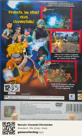 Naruto: Uzumaki Chronicles PlayStation 2, Italy box back