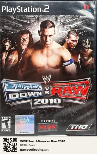 WWE SmackDown vs. Raw 2010 PlayStation 2, NTSC box front