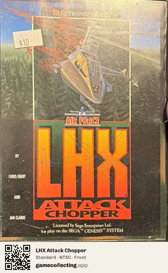 LHX Attack Chopper Sega Mega Drive / Genesis, NTSC box front