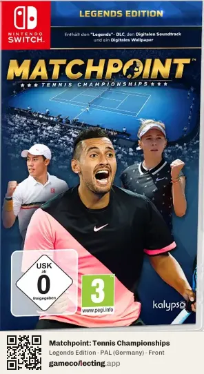 Matchpoint: Tennis Championships Nintendo Switch, Germany box front