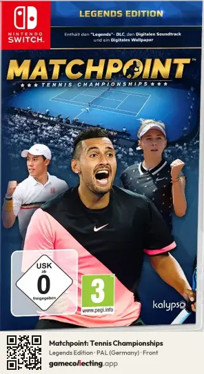 Matchpoint: Tennis Championships Nintendo Switch, Germany box front