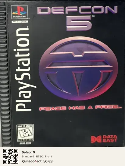 Defcon 5 PlayStation, NTSC box front