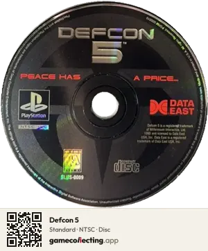 Defcon 5 PlayStation, NTSC disc