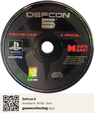 Defcon 5 PlayStation, NTSC disc