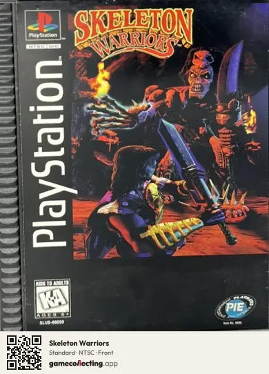 Skeleton Warriors PlayStation, NTSC box front