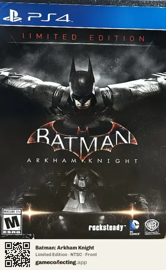 Batman: Arkham Knight PlayStation 4, NTSC box front