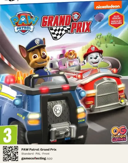 PAW Patrol: Grand Prix PlayStation 5, PAL box front