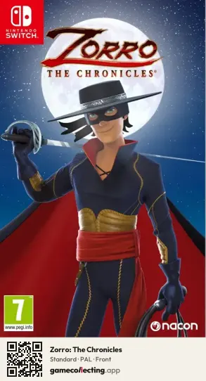 Zorro: The Chronicles Nintendo Switch, PAL box front