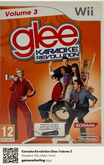 Karaoke Revolution Glee: Volume 3 Nintendo Wii, Italy box front