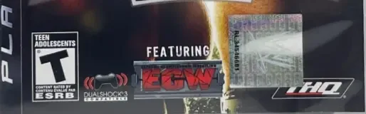 WWE SmackDown vs. Raw 2009, the ESRB box on its front