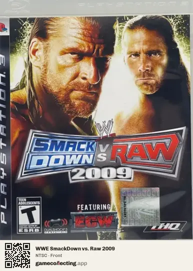 WWE SmackDown vs. Raw 2009 PlayStation 3, NTSC box front