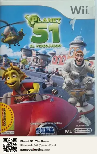 Planet 51: The Game Nintendo Wii, Spain box front