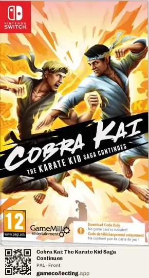 Cobra Kai: The Karate Kid Saga Continues Nintendo Switch, PAL box front
