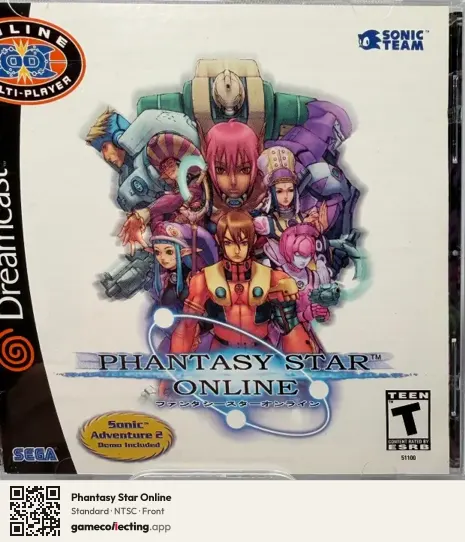 Phantasy Star Online Sega Dreamcast, NTSC box front