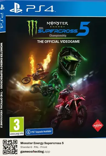 Monster Energy Supercross 5 PlayStation 4, PAL box front