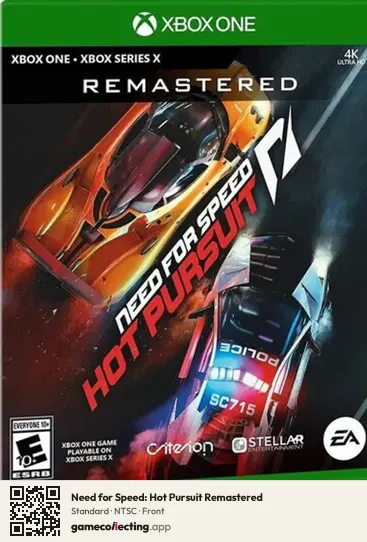 Need for Speed: Hot Pursuit Remastered Xbox One, NTSC box front