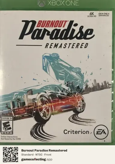 Burnout Paradise Remastered Xbox One, NTSC box front