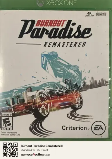 Burnout Paradise Remastered Xbox One, NTSC box front