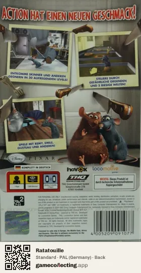 Ratatouille PlayStation Portable, Germany box back