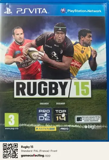 Rugby 15 PlayStation Vita, France box front