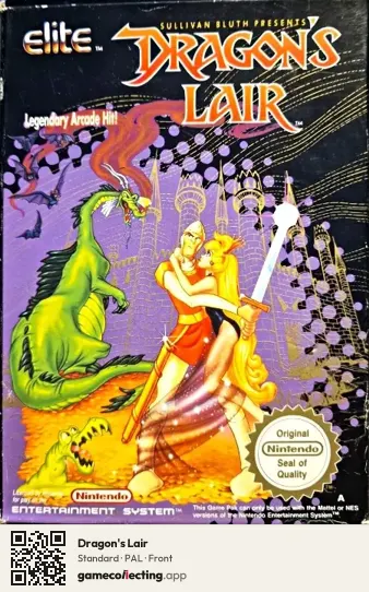 Dragon's Lair Nintendo Entertainment System, PAL box front