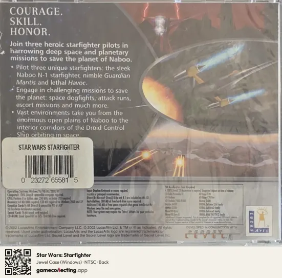 Star Wars: Starfighter Computer, NTSC box back