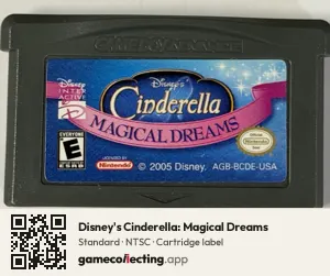 Disney's Cinderella: Magical Dreams Game Boy Advance, NTSC cartridge label