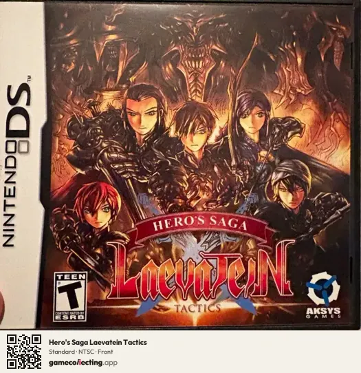 Hero's Saga Laevatein Tactics Nintendo DS, NTSC box front