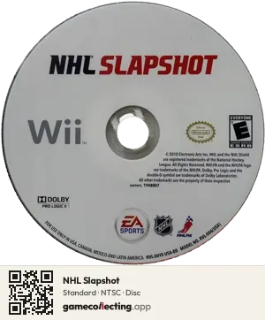 NHL Slapshot Nintendo Wii, NTSC disc