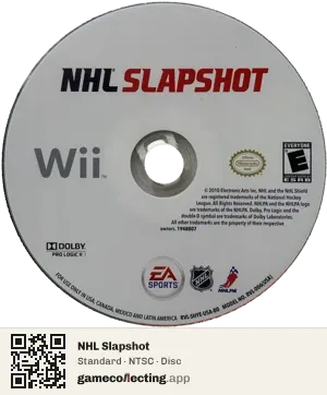 NHL Slapshot Nintendo Wii, NTSC disc