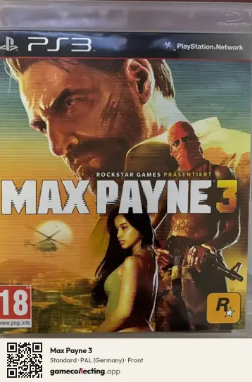 Max Payne 3 PlayStation 3, Germany box front