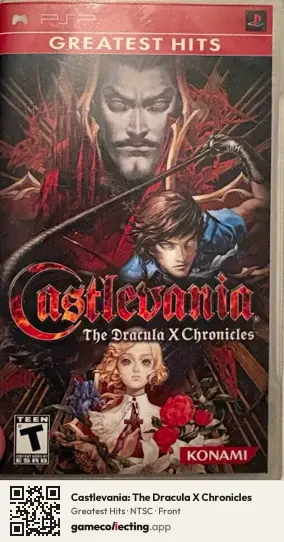 Castlevania: The Dracula X Chronicles PlayStation Portable, NTSC box front