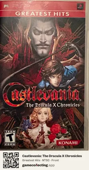 Castlevania: The Dracula X Chronicles PlayStation Portable, NTSC box front