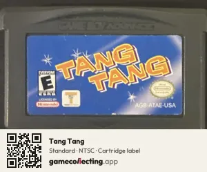 Tang Tang Game Boy Advance, NTSC cartridge label