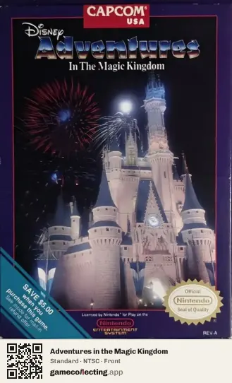 Adventures in the Magic Kingdom Nintendo Entertainment System, NTSC box front