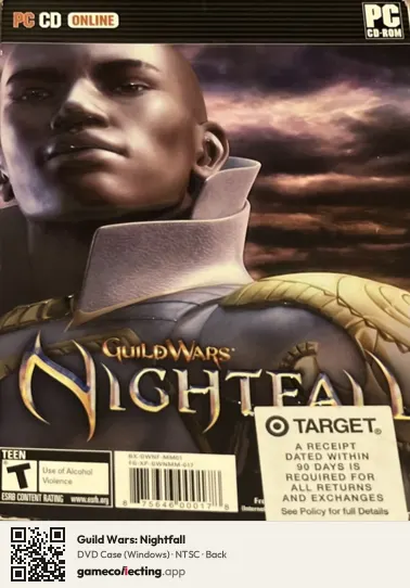 Guild Wars: Nightfall Computer, NTSC box back