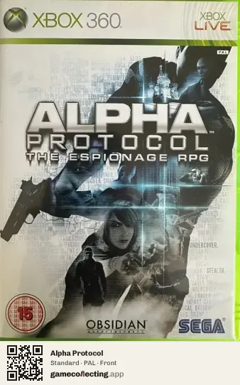 Alpha Protocol Xbox 360, PAL box front