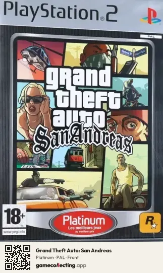 Grand Theft Auto: San Andreas PlayStation 2, PAL box front
