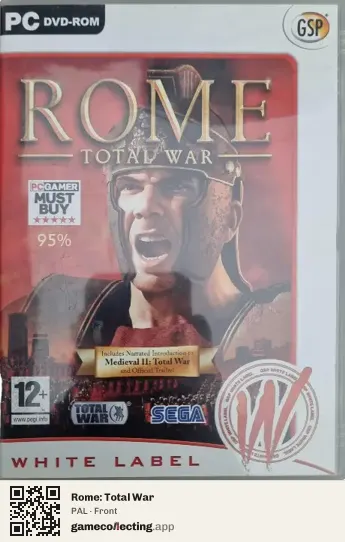 Rome: Total War Computer, PAL box front