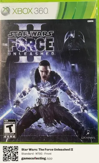 Star Wars: The Force Unleashed II Xbox 360, NTSC box front