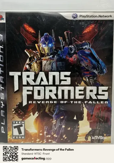 Transformers: Revenge of the Fallen PlayStation 3, NTSC box front