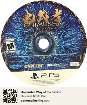 Onimusha: Way of the Sword PlayStation 5, NTSC disc