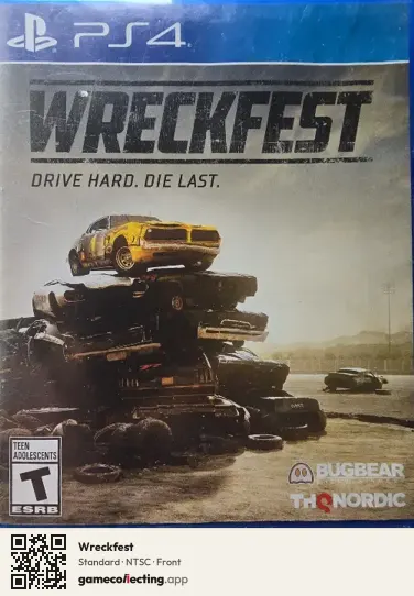 Wreckfest PlayStation 4, NTSC box front