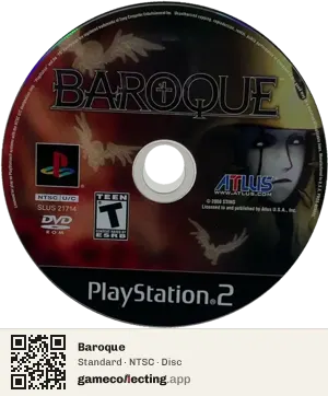 Baroque PlayStation 2, NTSC disc