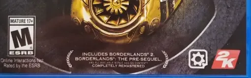 Borderlands: The Handsome Collection, the ESRB box on its front