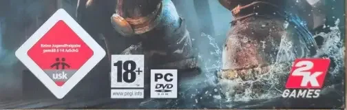 BioShock, the PEGI square on its front