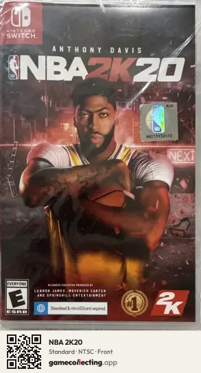 NBA 2K20 Nintendo Switch, NTSC box front