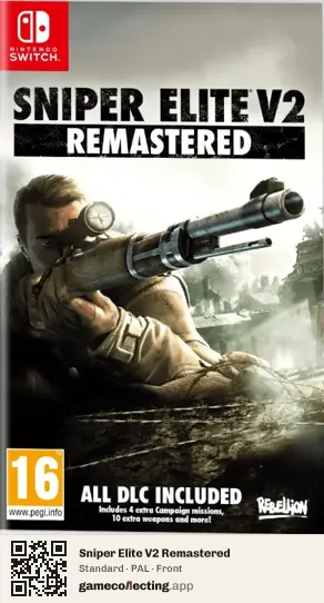 Sniper Elite V2 Remastered Nintendo Switch, PAL box front